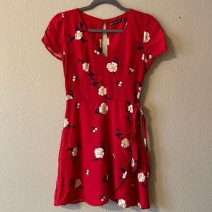 Abercrombie Red Floral Mini Dress